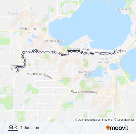 R bus Line Map