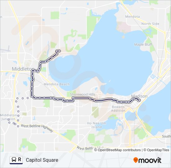 R bus Line Map