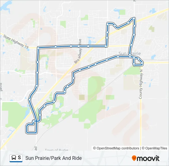 S Bus Line Map