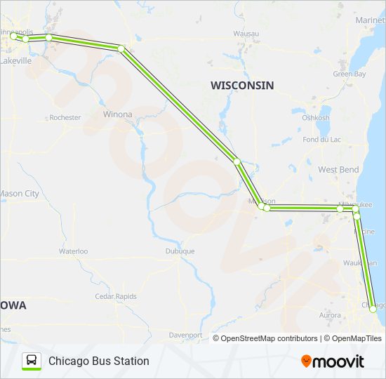 Mapa de FLIXBUS 2548 de autobús