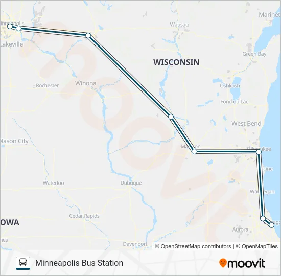 GREYHOUND US0150 Bus Line Map