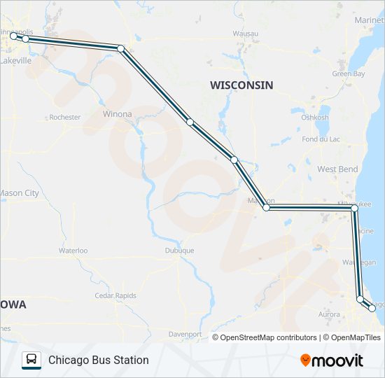 GREYHOUND US0150 Bus Line Map
