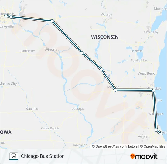 GREYHOUND US0150 Bus Line Map