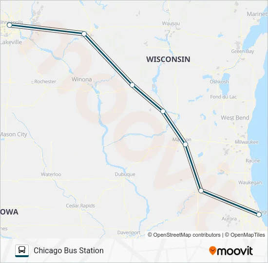 GREYHOUND US0150 Bus Line Map