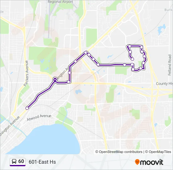 60 Bus Line Map