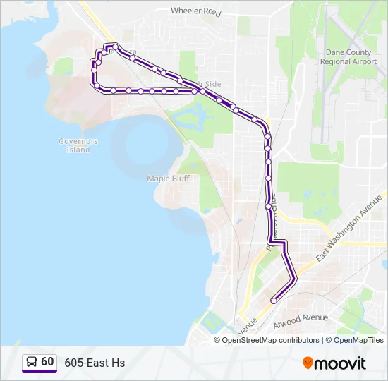 60 Bus Line Map
