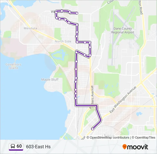 60 Bus Line Map