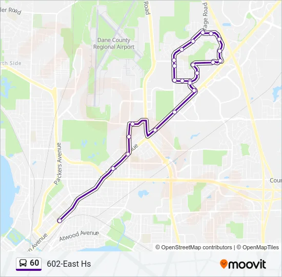 60 Bus Line Map