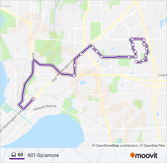 60 Bus Line Map