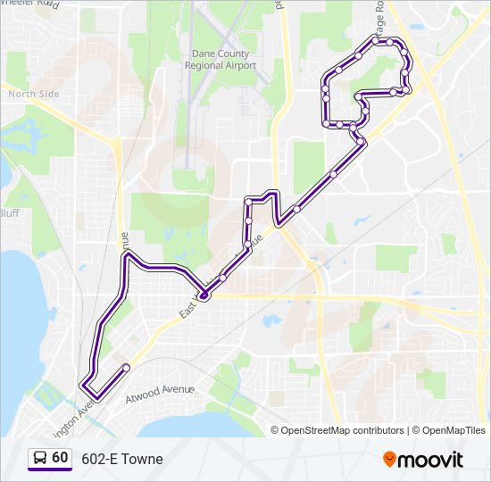 60 Bus Line Map