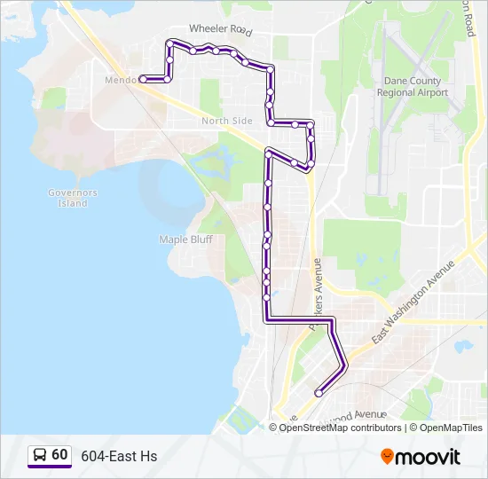 60 Bus Line Map