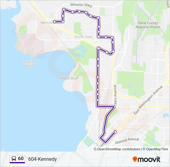 60 Bus Line Map