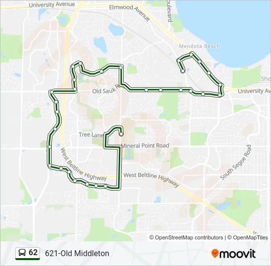 62 Bus Line Map