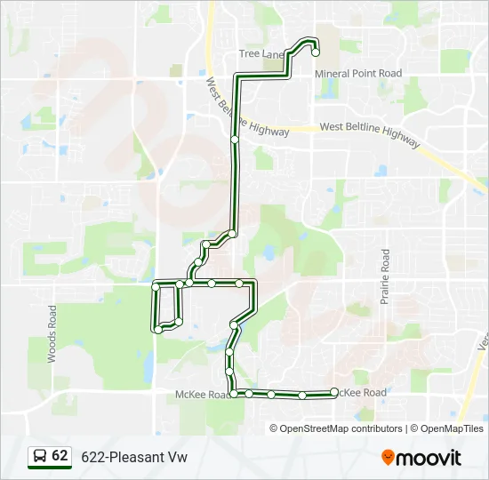 62 Bus Line Map