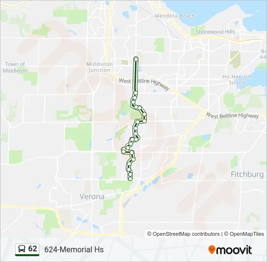 62 Bus Line Map