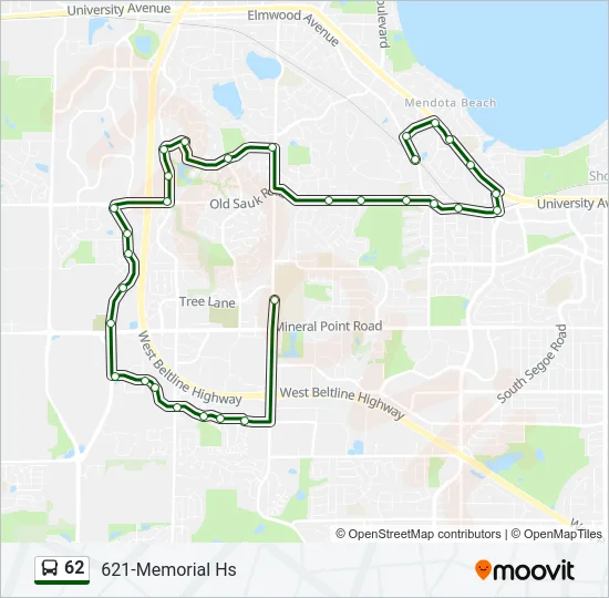 62 Bus Line Map