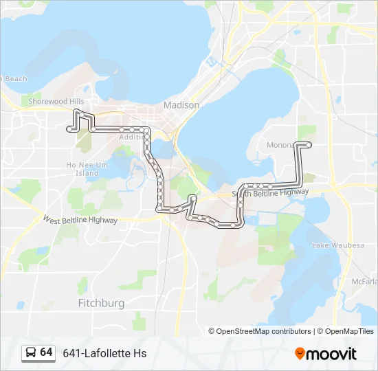 64 Bus Line Map