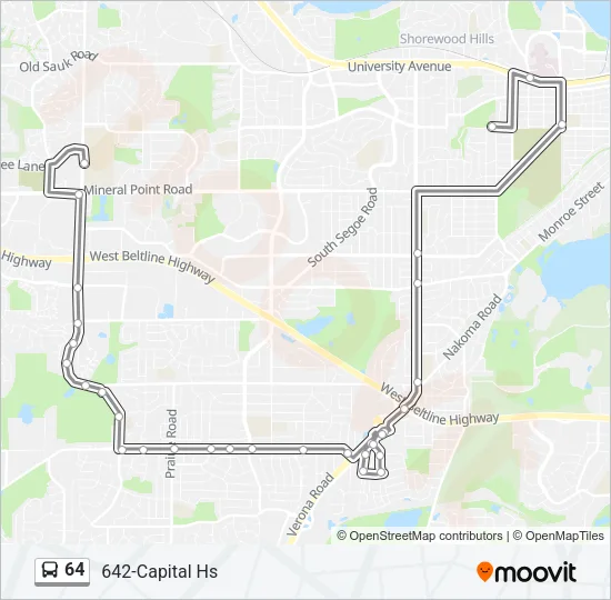 64 Bus Line Map