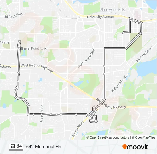 64 Bus Line Map