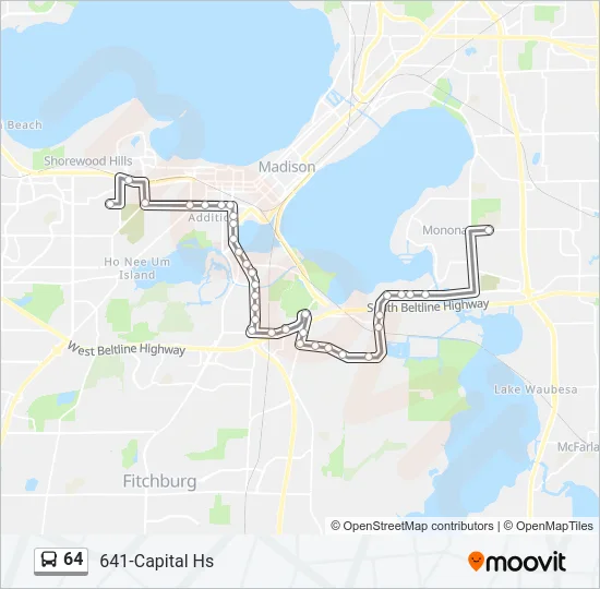 64 Bus Line Map