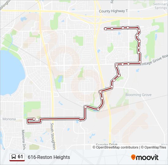 Mapa de 61 de autobús