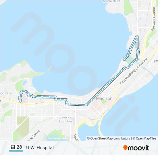 28 Bus Line Map