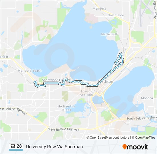 28 Bus Line Map