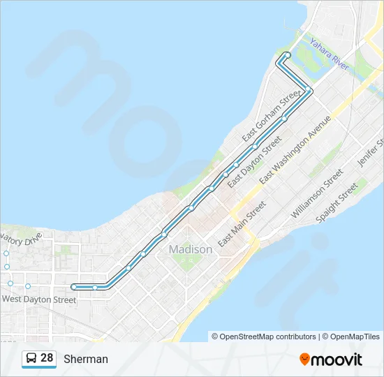 28 Bus Line Map