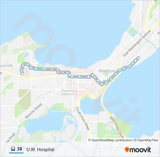38 Bus Line Map