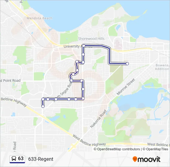 63 Bus Line Map