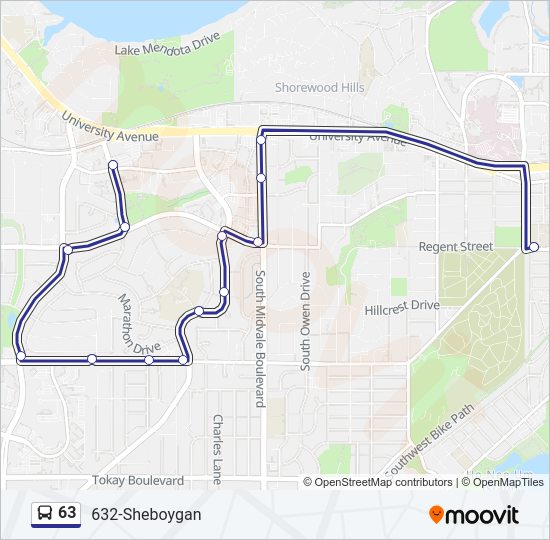 63 Bus Line Map