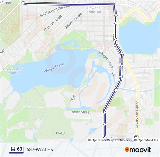 63 Bus Line Map