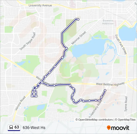 63 Bus Line Map