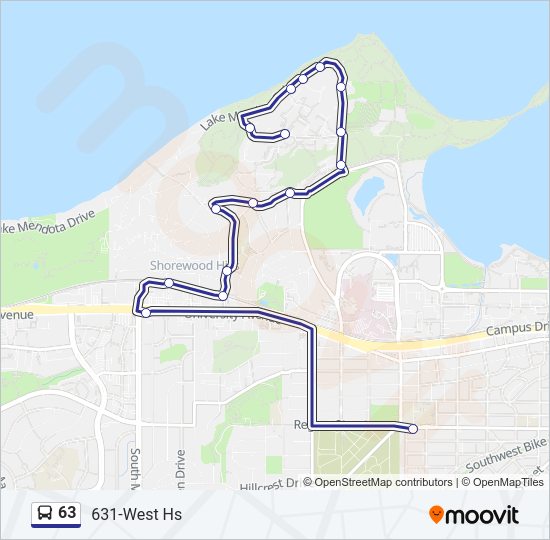 63 Bus Line Map