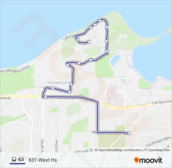 63 Bus Line Map