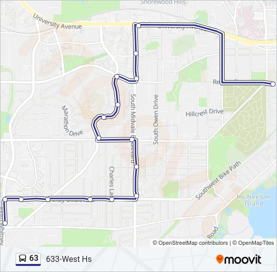 63 Bus Line Map
