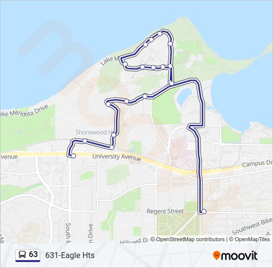 63 Bus Line Map