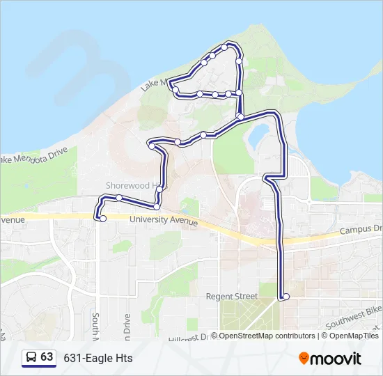 63 Bus Line Map
