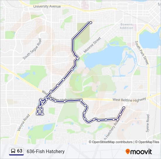63 Bus Line Map