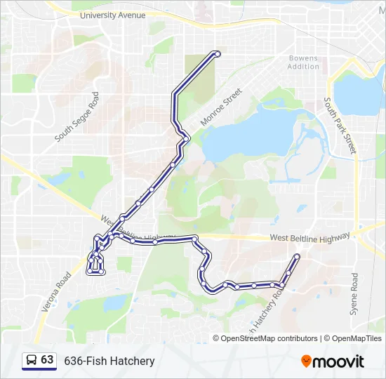 63 Bus Line Map
