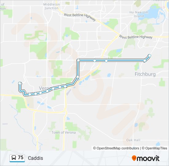 75 bus Line Map