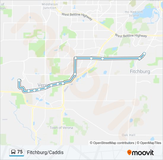 75 Bus Line Map