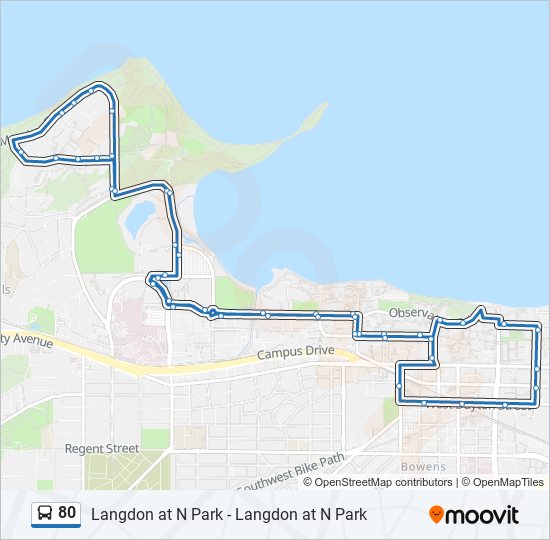 80 Route: Schedules, Stops & Maps - Memorial Union: Via Eagle Hts (Updated)