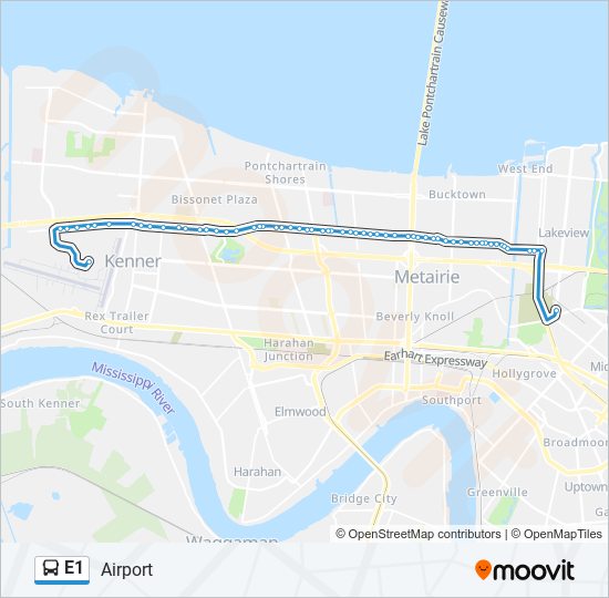 e1 Route: Schedules, Stops & Maps - Airport (Updated)