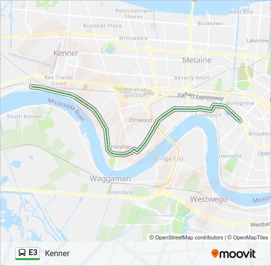 E3 Bus Line Map
