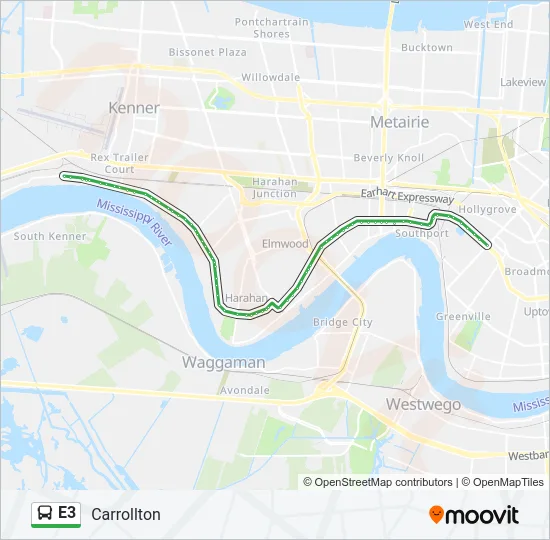 E3 Bus Line Map