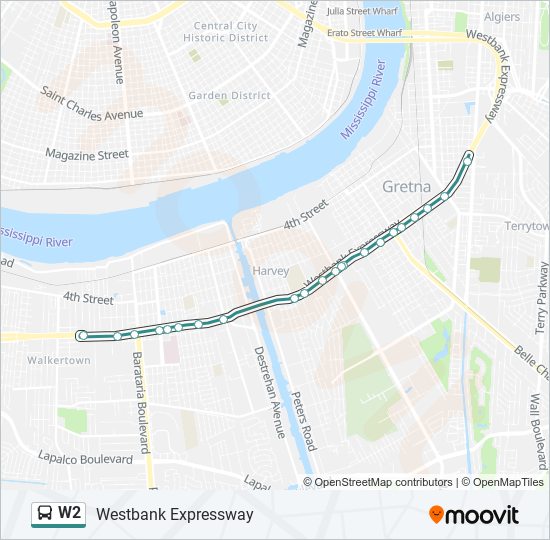 W2 bus Line Map