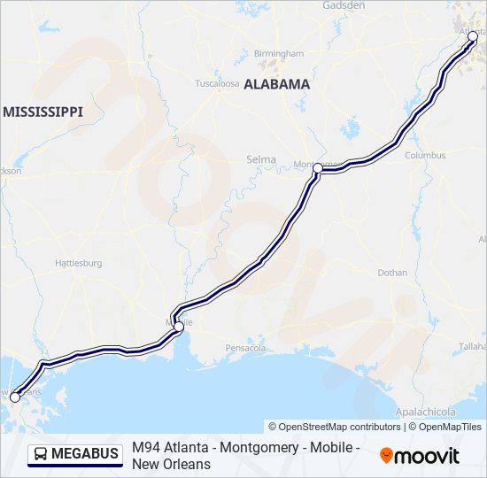 megabus Route Schedules Stops Maps Atlanta Ga Updated