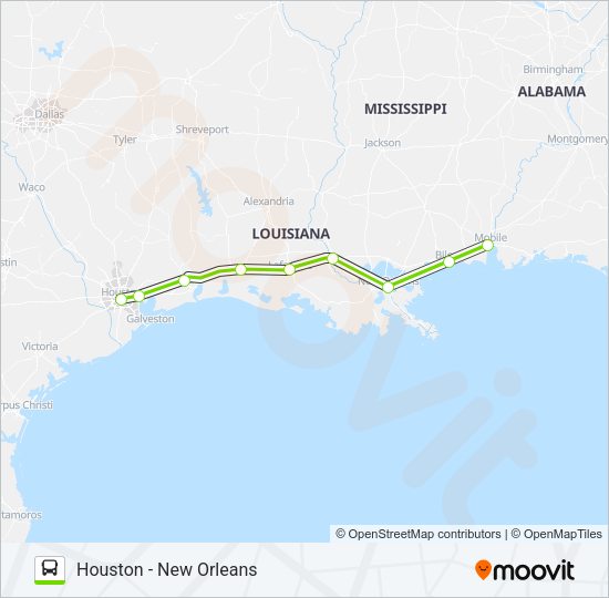 FLIXBUS N2210 Bus Line Map