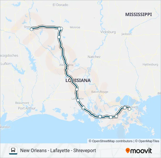 GREYHOUND US1170S Bus Line Map